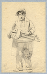 39616 Afbeeldingen van een man met een draailier tijdens een kermis te Utrecht.